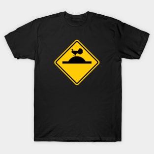 Australian Brush Turkey Speed Bump Traffic Sign T-Shirt